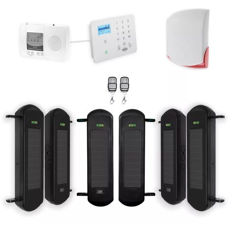 Kit "protection agricole" - 3 jeux de barrières 1B portée 900m + alerte GSM appel/SMS + sirène 120 dB (gamme DA600+/KP) (1/5)
