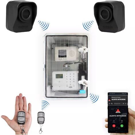 Kit "protection agricole" - Point d'alerte GSM 4G IP65 + 2 détecteurs de mouvement sur piles (DA600+/KP) (1/5)