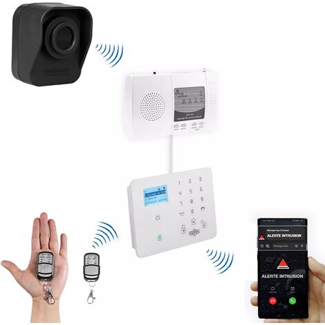 Kit "hangar agricole" - 1 détecteur de mouvement sur piles + alerte GSM appel/SMS (DA600+/KP) (1/5)