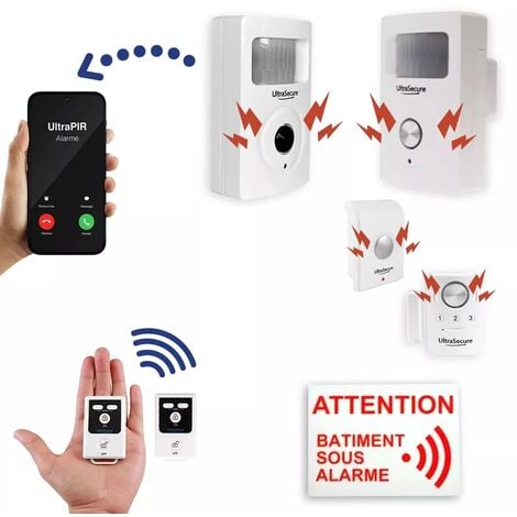 ALARME CAMPING/MOBIL-HOME/GARAGE Kit 2 zones alarme GSM 3G sans