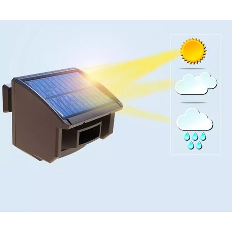 Détecteur supplémentaire de mouvement sans-fil solaire extérieur autonome  marron (gamme BT)