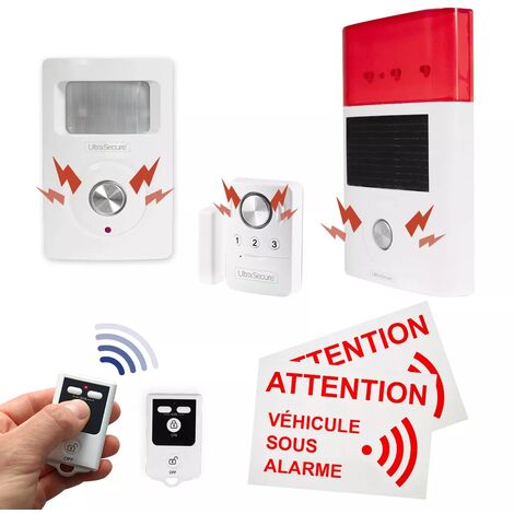 Alarme autonome sans-fil bateau CONFORT 1 - Détecteur 4-en-1 + mouvement + sirène solaire + 2 télécommandes (gamme BT) (1/5)