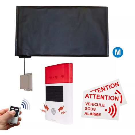 Alarme autonome sans-fil bateau ESSENTIEL 1 - Tapis de pression + sirène solaire + télécommande (gamme BT) (1/5)
