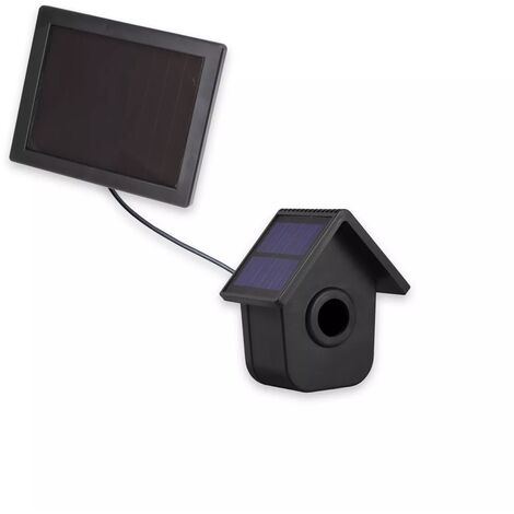 Kit détecteur mouvement infrarouge (noir) + Panneau solaire déporté avec support de fixation réglable (DA600+)