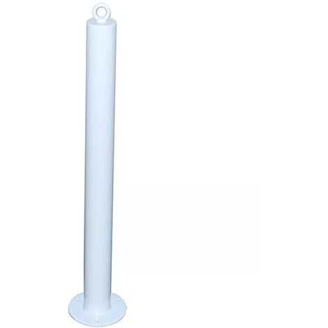Potelet fixe à boulonner  900F-76-W BLANC avec oeillet