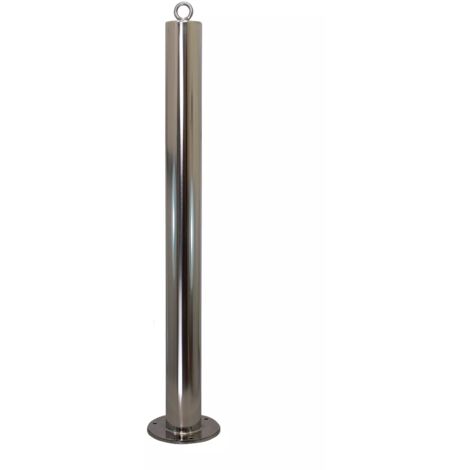 Potelet fixe à boulonner 900F-76-I INOX acier inoxydable avec oeillet