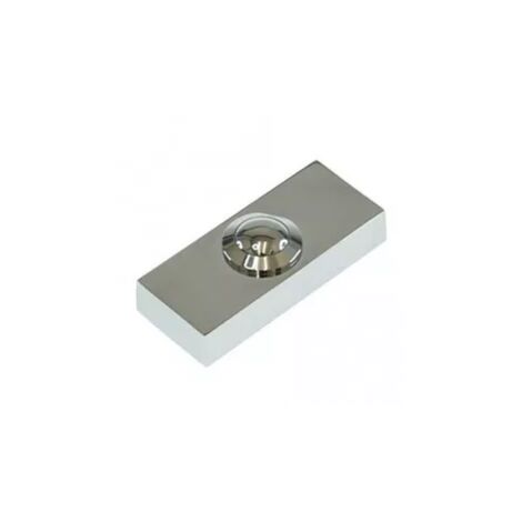 Ultra Secure – Bouton de sonnette extérieur déporté en métal chromé – Connexion filaire NO – Résistant aux intempéries – Dimensions 72x30x15mm