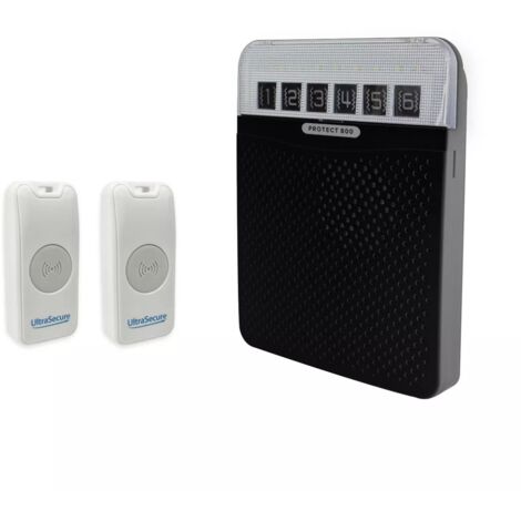 Double sonnette 800 mètres sans fil - bouton autonome IP56 résistant & carillon longue distance (PROTECT 800) (1/3)