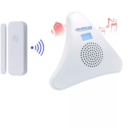 Alerte d'ouverture sans-fil 300m - Détecteur autonome intérieur Carillon ON/OFF 35 mélodies volume réglable (DA600+)