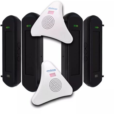Ultra Secure – Kit double de barrières infrarouges solaires – Alerte passage sans fil 600m – Panneaux solaires intégrés – Portée détection 100m - DA600 (1/5)