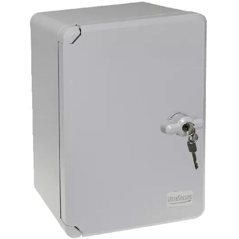 Ultra Secure – Coffret mural haute-résistance 300 x 200 x 130 mm – Indice de protection IP65 – Résistant aux chocs IK08 – Serrure à clé avec 2 clés