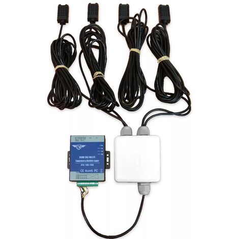 Alarme température GSM 4G MULTI sondes (frigo / chambre froide) appels & SMS avec 4x sonde 20m + panne de courant (KPX4)