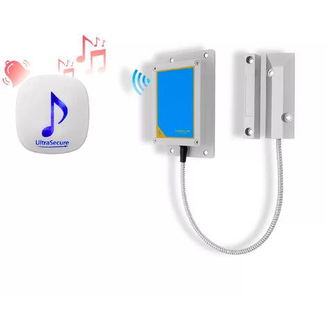 Kit alerte d'ouverture extérieur sans fil (portail / portillon) avec carillon R / 35 mélodies (DA600+)