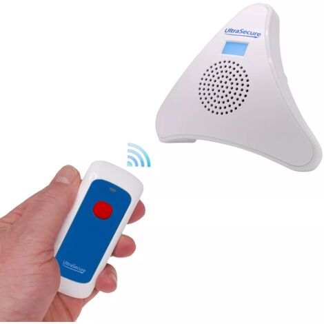 Alerte panique sans-fil - Bouton SOS & Carillon mobile - Portée 600m / 35 mélodies / volume réglable / flashs (DA600+)
