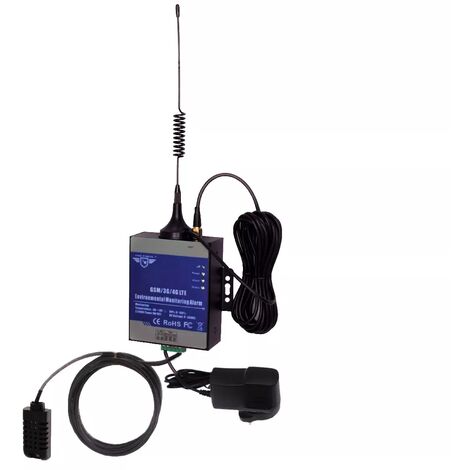Alarme température GSM 4G (frigo / chambre froide) appels & SMS + alerte humidité & panne de courant sonde de 1m (KP)