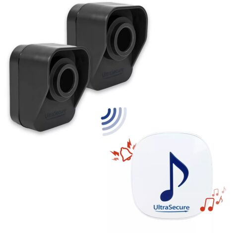 Kit alerte de passage 600m "BALCON" - 2 détecteurs mouvement autonome & carillon lumineux 35 mélodies (DA600+)