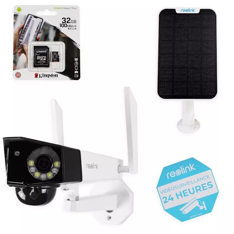 Ultra Secure – Caméra de surveillance 4G autonome – Résolution 2K+ – Vision nocturne infrarouge jusqu'à 30m – Grand angle 180° – IP66 – Panneau solaire inclus (1/5)