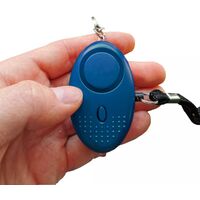 Alarme personnelle compacte anti-agression vol chien sos - sirène 140 dB / lampe de poche - Bleue