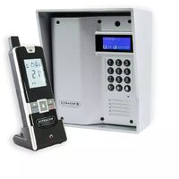 Interphone autonome sur piles 100% sans-fil 600 mètres longue distance écran LCD - UltraCOM3 visière argentée + combiné
