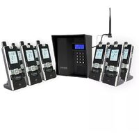 Interphone 600m autonome sans-fil - UltraCOM3 visière noire + 9 combinés + antenne : "contourner obstacle / pilier"