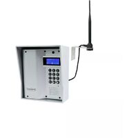 Platine de rue 600m autonome sans-fil - UltraCOM3 visière argentée + antenne : "contourner obstacle / pilier"
