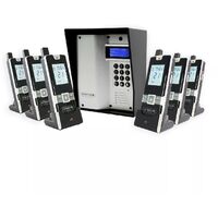 Interphone sans-fil ouverture gâche / portail via combiné - UltraCOM3 + visière noire + 6 combinés