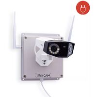 Contrôleur 4G IP65 + Caméra 4K / Détection intelligente / Grand angle / Vision nocturne 30m + Carte SD (UltraCAM)