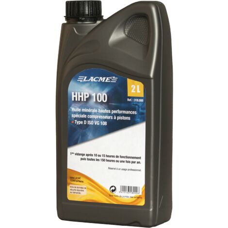 Huile compresseur HHP 100 LACME Bidon 2 L - 318000
