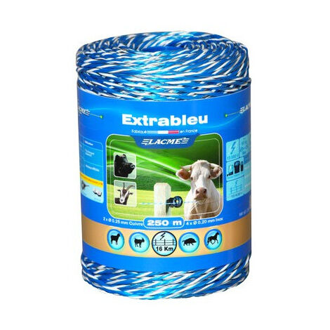 Fil Extrableu 250, ø 3mm, 2 Cuivre ø0,25, 4 Inox ø 0,20 - 250m