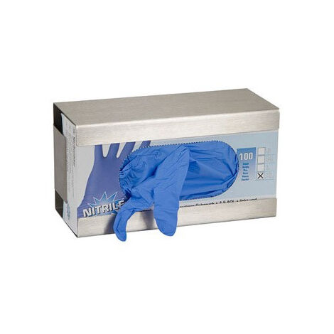 Support mural pour boîte de gants en acier inoxydable – Installation à visser – Pour environnements humides – Maintien optimal des gants – Kerbl (1/4)
