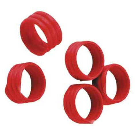 Bague en spirale rouge pour identification de volailles – Lot de 20 unités – Dimensions 16 mm – Pratique pour éleveurs de poules et paons – Kerbl