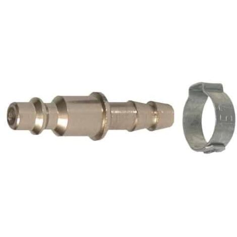 Lacme – Raccord pour compresseur cannelé Ø5,5mm – Acier trempé – Livré avec collier de serrage – 360700 (1/2)