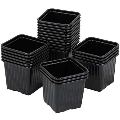 Godet carré 8x8 cm (carton de 1470 pièces) - Couleur Noir