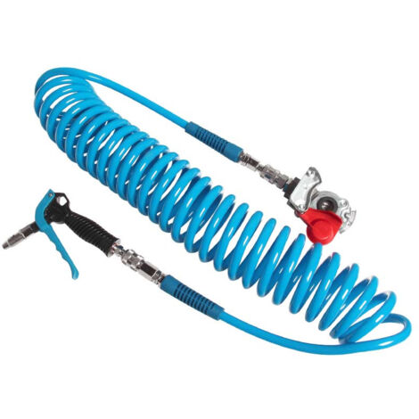 Lacme – Soufflette pneumatique à embout Venturi – Tuyau spiralé 9m – Pour entretien véhicules agricoles et engins BTP – Usage professionnel