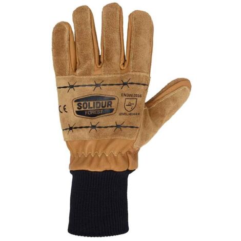 Gants de protection débardage unisexe en cuir Solidur - X Taille 11