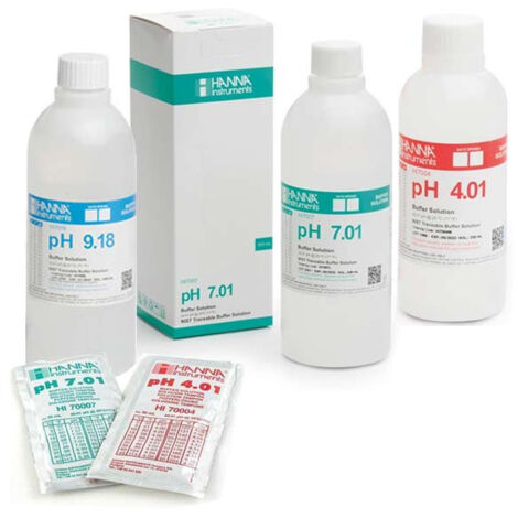 Kit Solutions Étalonnage PH 7.00, 4.00, 10.01 - Pour Testeurs PH-mètre Laboratoire Et Maison