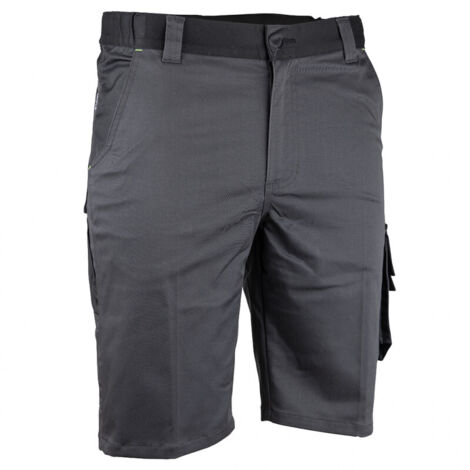 Bermuda homme multipoches bicolore Dédale gris/noir LMA - Couleur Gris/noir - Taille Vêtement 52