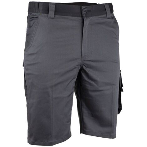 Bermuda homme multipoches bicolore Dédale gris/noir LMA - Couleur Gris/noir - Taille Vêtement 38