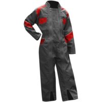 LMA 400921 Combinaison Double Fermeture Tournesol Gris/Rouge Taille 16A - Vêtement De Travail Enfant