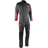 Combinazione di lavoro a doppia zip tricolore LMA SESAME Grigio / Rosso 4XL