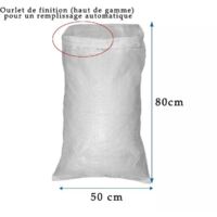 Sac tissé en polypropylène pour céréales 25 kg (à la pièce)