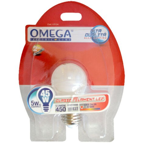 LAMPADA LED 5W P45 E27 3000K, VETRO MILKY