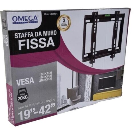 STAFFA TV DA PARETE FISSA 19''-42'' (1/3)