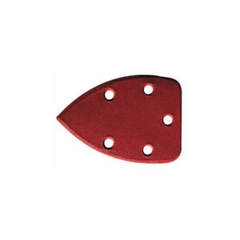 Set 5 ricambi carta abrasiva a goccia 100x140mm grana 80 supporto in