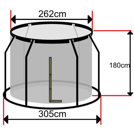 Filet Trampoline 305 sur Anneau Intérieur