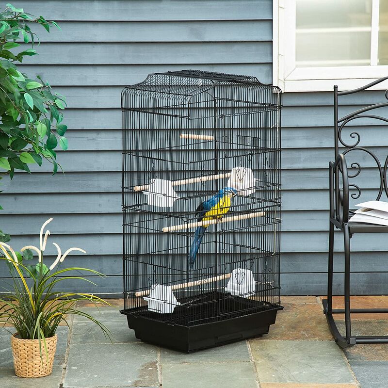 10 Perchoirs Plastique Pour Cage Oiseaux - Supports Universels Perroquets - Bleu - Installation Facile Sans Outil