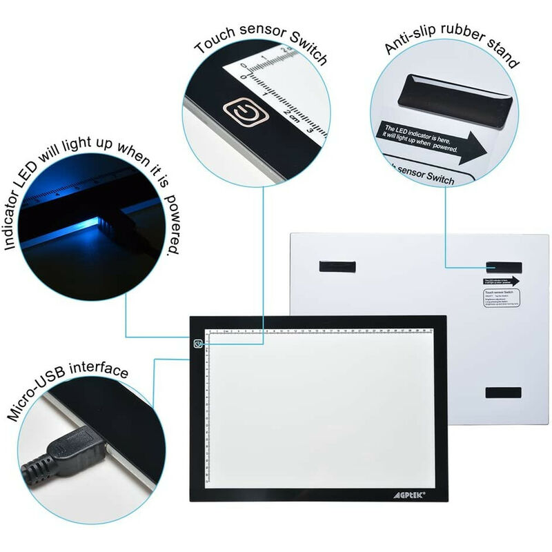 Tablette Lumineuse - LED Pad Pour Dessiner - Plaque Avec