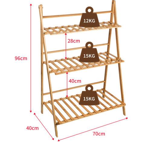 Étagère D’angle En Bambou 6 Niveaux Pour Plantes - 101x62x62 Cm - Rangement Salon Et Salle De Bain - Marron Foncé