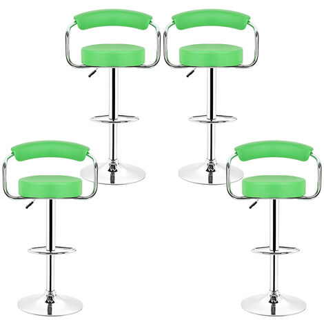 Hofuton Lot de 4 tabourets de bar réglable en hauteur de 85 à 105 cm - vert (1/5)