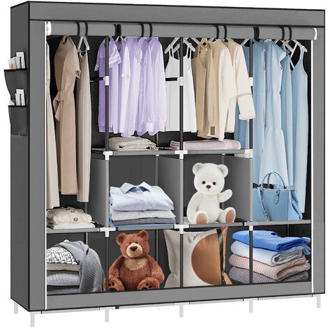 SONGMICS Armoire Chambre en Tissu, Porte-vêtements, Penderie, 45 x 127 x 176 cm cm, 2